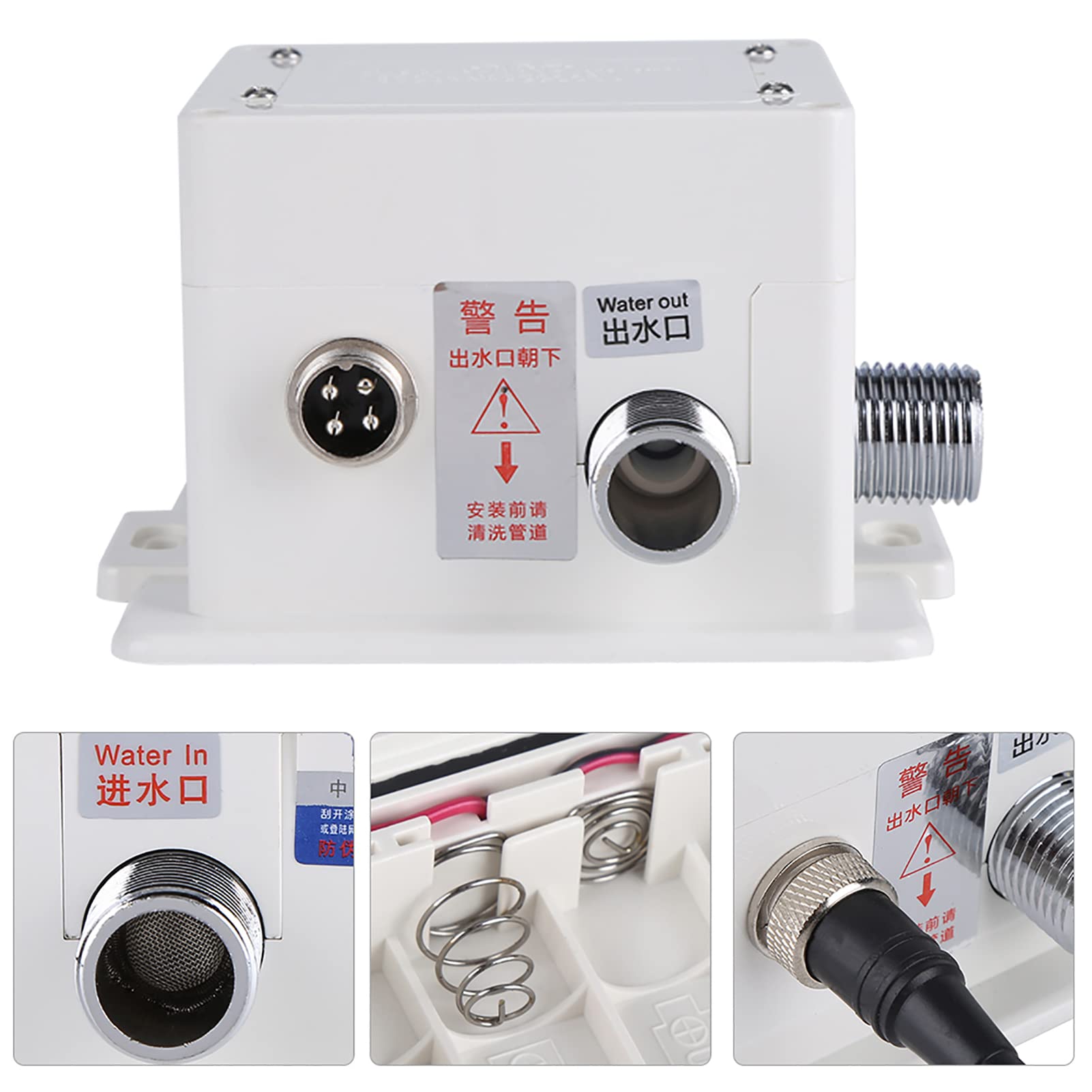 Grifo Automático con Sensor de Infrarrojos, Grifo de Agua Fría para Fregadero Grifos para Fregadero de Baño sin Contacto con Caja de Control para Manos Libres Kitchen