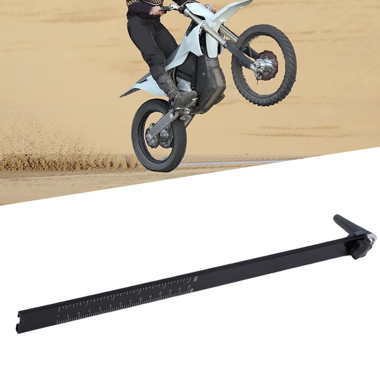 Akozon di Abbassamento Scorrevole per la Maggior Parte delle Motociclette da Cross, Strumento per Bici da Cross con Indicatore di Abbassamento da Regolabile con Sospensione in