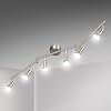 Unicozin LED Ceiling Light Rotatable, 6 Way LED Ceiling Spotlight, Matt Nickel & Swivelling Design, Including 6 X 4W GU10 LED Bulbs 450LM, Cool White 6000K,for Kitchen, Living Room, Bedroom [Energy Class E]