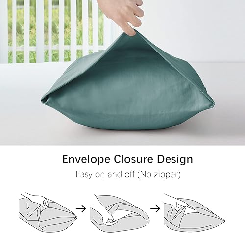 Miniatura 10 de MILDLY Funda de almohada súper suave, fundas de almohada ligeras de microfibra lavada, tamaño Queen, color gris, 2 unidades, fácil cuidado y