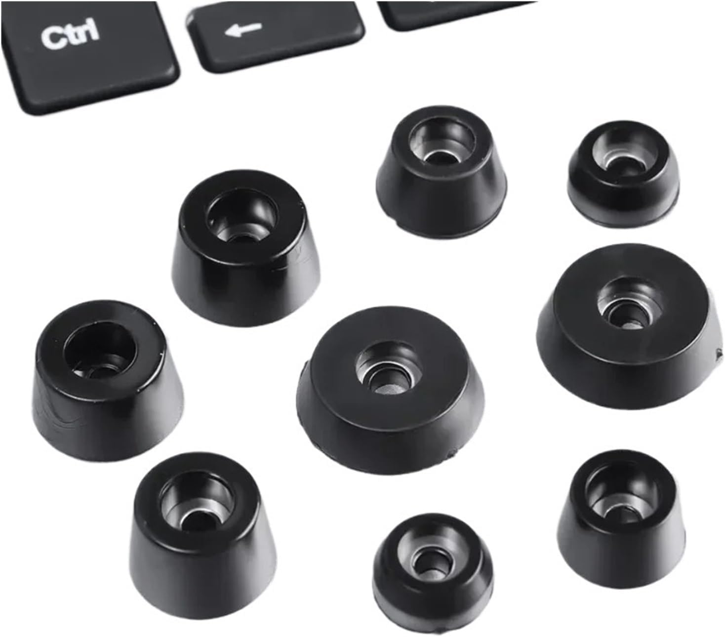 Chair Leg Floor Protectors 200Pcs Rubber Pads Anti Vibration Non-Slip Tables Mats Round Floor Protectors Chairs Leg Cover Home Furniture Hardware Supplies(11x9x6mm)