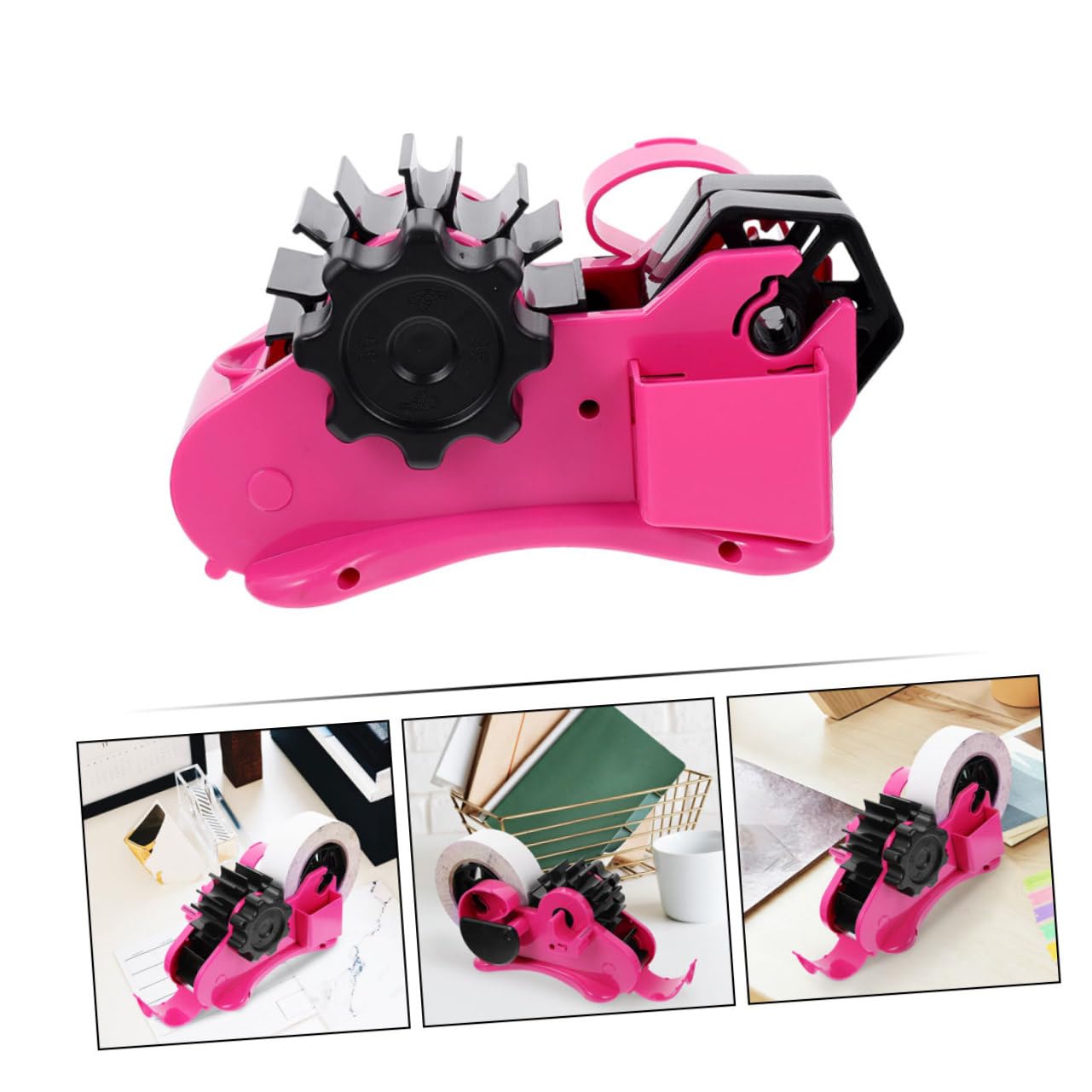 Dispensador de Cinta Rosa de Varios Rollos Semiautomático ABS