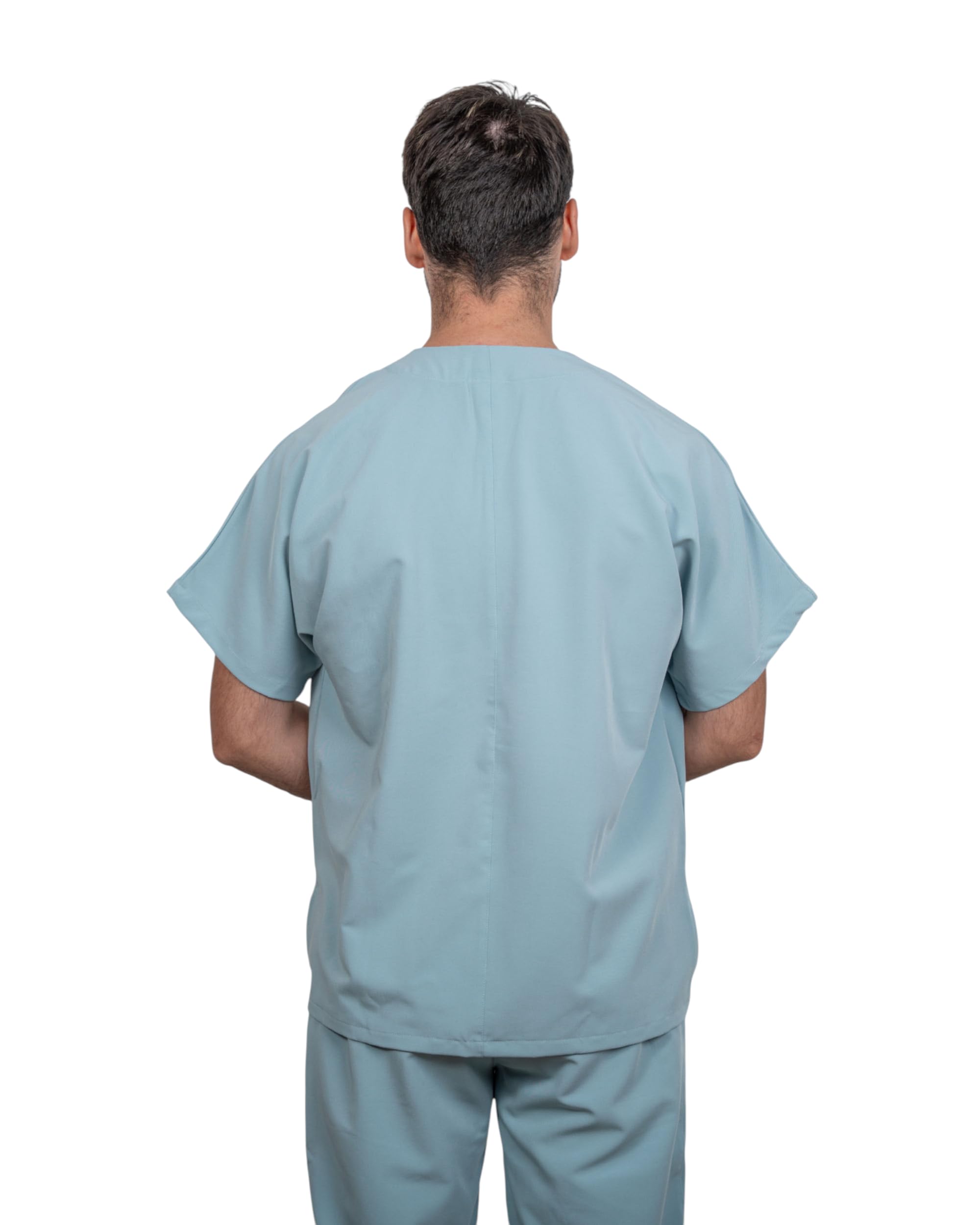 Divisa Sanitaria Professionale Uomo/Donna, Completo Medico OSS Estetista Infermiere, Tessuto Elasticizzato, Made in Italy