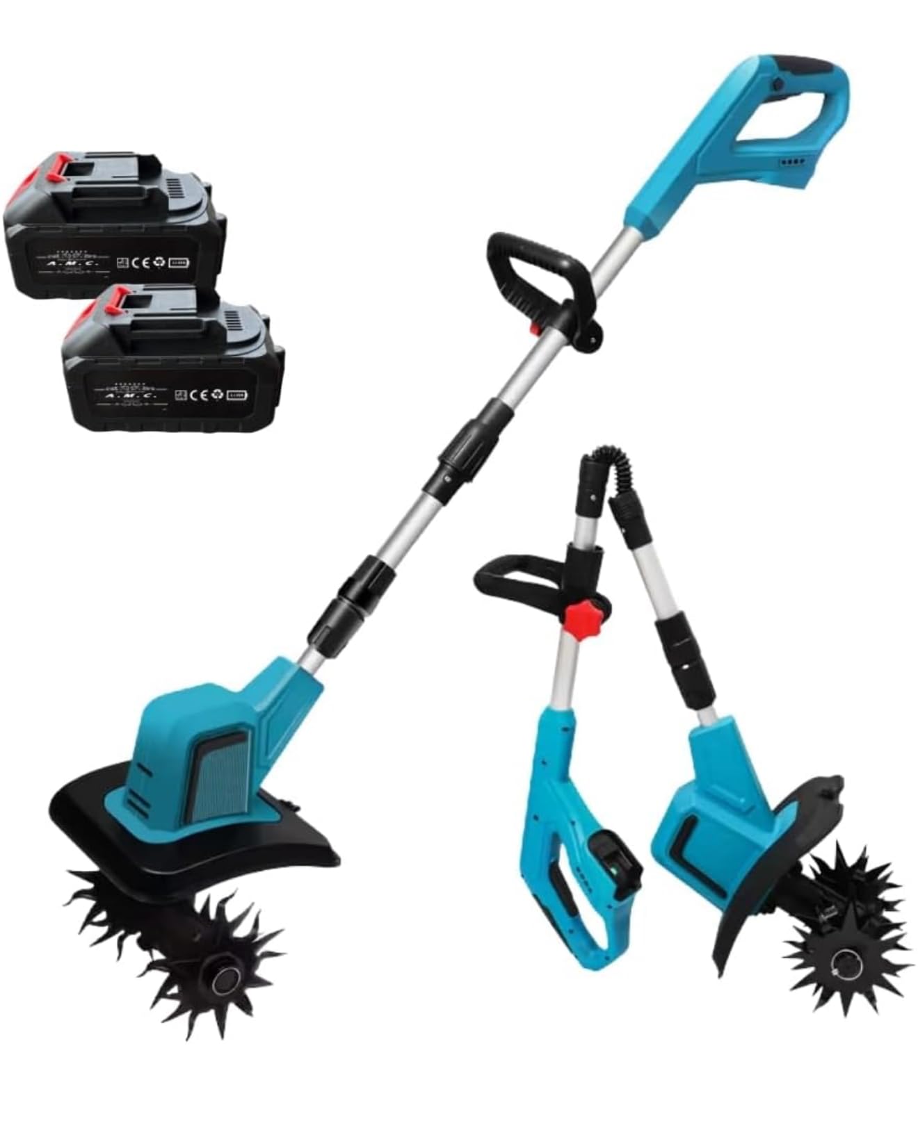 Motozappa a batteria Motozappa elettrica con motore brushless regolabile in altezza, larghezza di lavoro 20 cm Professionale