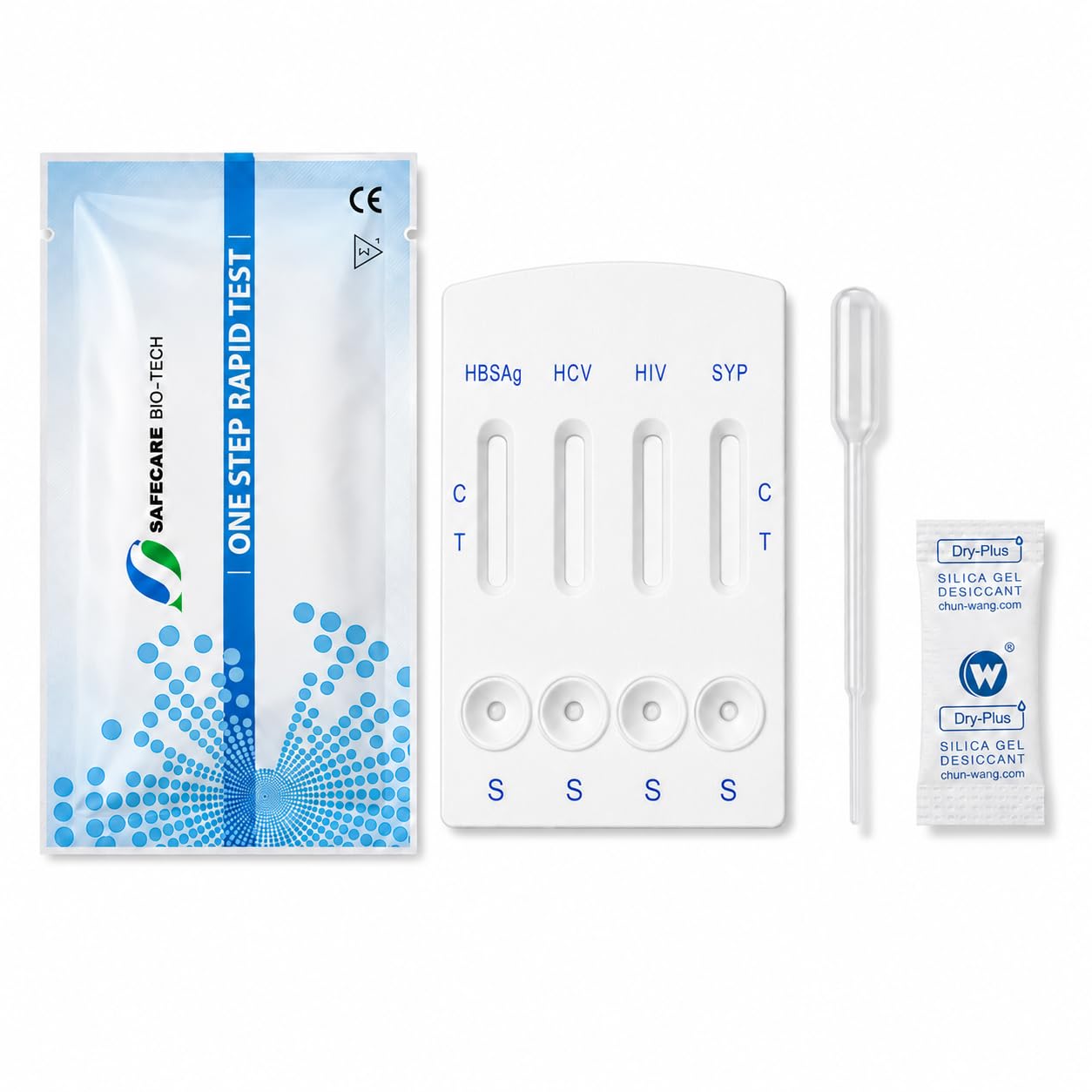 4in1 Geschlechtskrankheiten Selbsttest – HIV, Syphilis, Hepatitis B & Hepatitis C Test – STI/STD Bluttest für Zuhause – Diskreter Schnelltest zur privaten Gesundheitskontrolle (1)