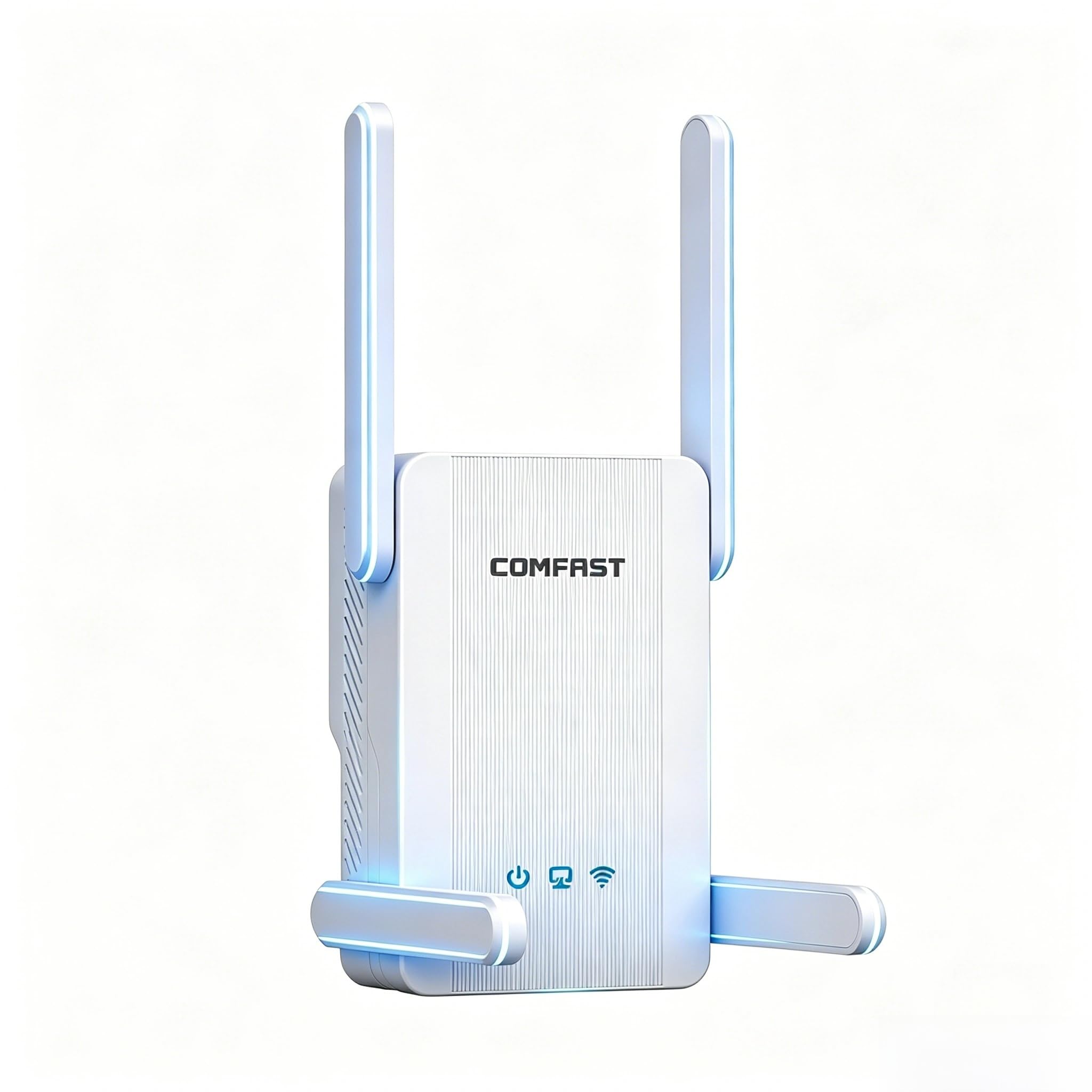 COMFAST AX2700 Répéteur WiFi Puissant, Repeteur WiFi 6 Double Bande avec Port Gigabit, 4 Antennes Haut Gain, Couverture 360°, WPA3, Amplificateur WiFi Compatible avec Toutes Les Box Internet