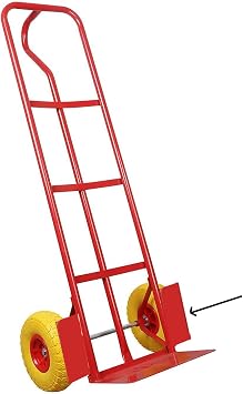Sack Truck Trolley with Solid Tyres 600Ibs, Trolley On Wheels With Large Toe Plate, Tyre Protection Plate, Heavy Duty Hand Truck Multi Purpose Barrow Sack Hand Truck