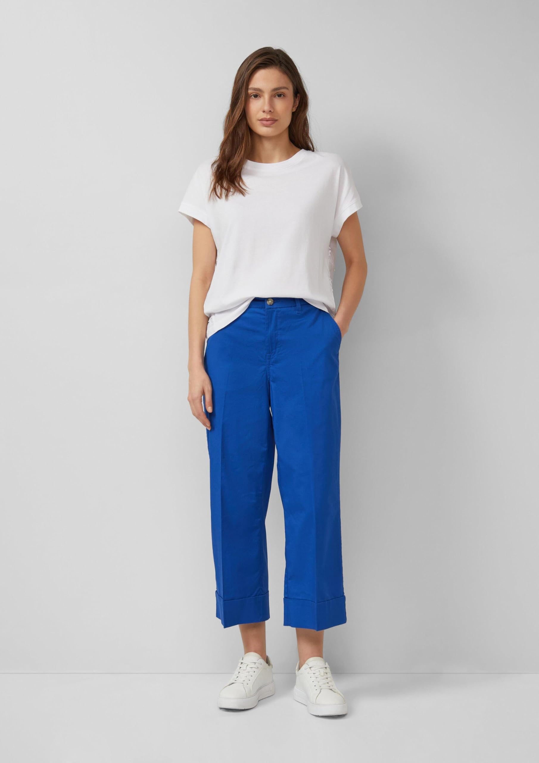 s.Oliver High Rise-Culotte mit Umschlag