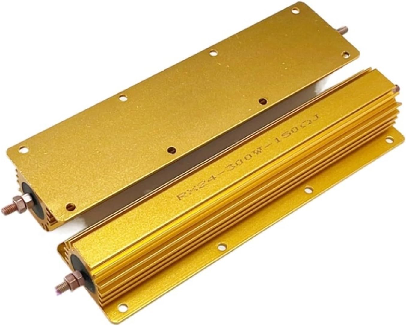 1PCS 200W 300W 500W Gold Aluminum Shell Resistor 0.1R ~ 10K 0.5 1 2 4 6 8 10 12 15 25 30 40 50 100 150 200 300 400 500 1KOhm(200W 33 Ohm)