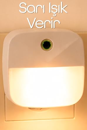 Otomatik Gece Lambası Işığa Duyarlı LDR Sensörlü Fotoselli Karanlık Sensörlü Işık (Kare PT233) [Enerji Sınıfı A]