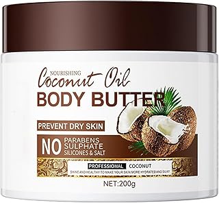 Coconut Body Butter for Dry Skin, Hand & Body Moisturizer with Organic Coconut Oil, Body Moisturizer for Smooth and Radiant Skin, 24-Hour Moisture Skin Care Coco Butter Body Lotion