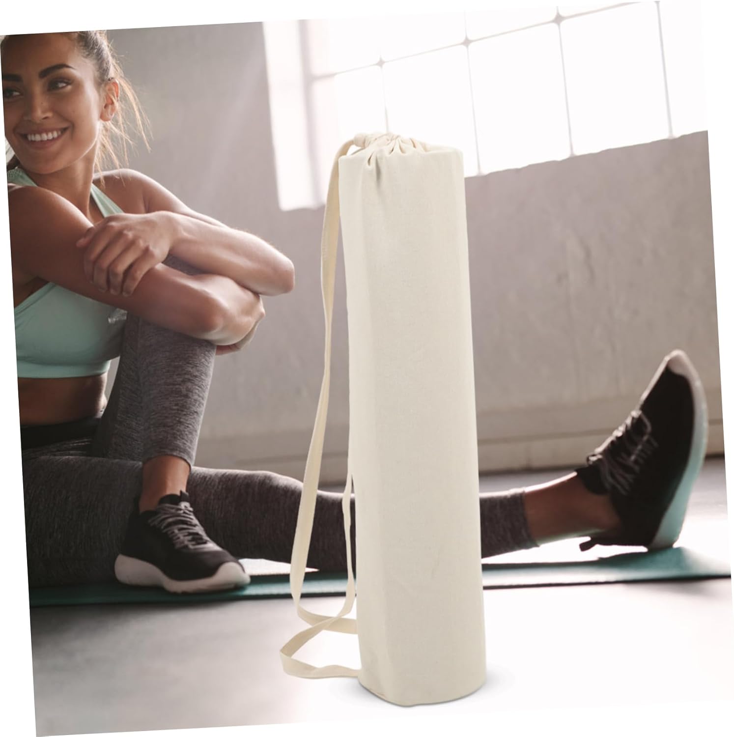 Yoga Mat Storage Bag with Double Shoulder Strap Cloth Yoga Bag for Easy Carrying and Use