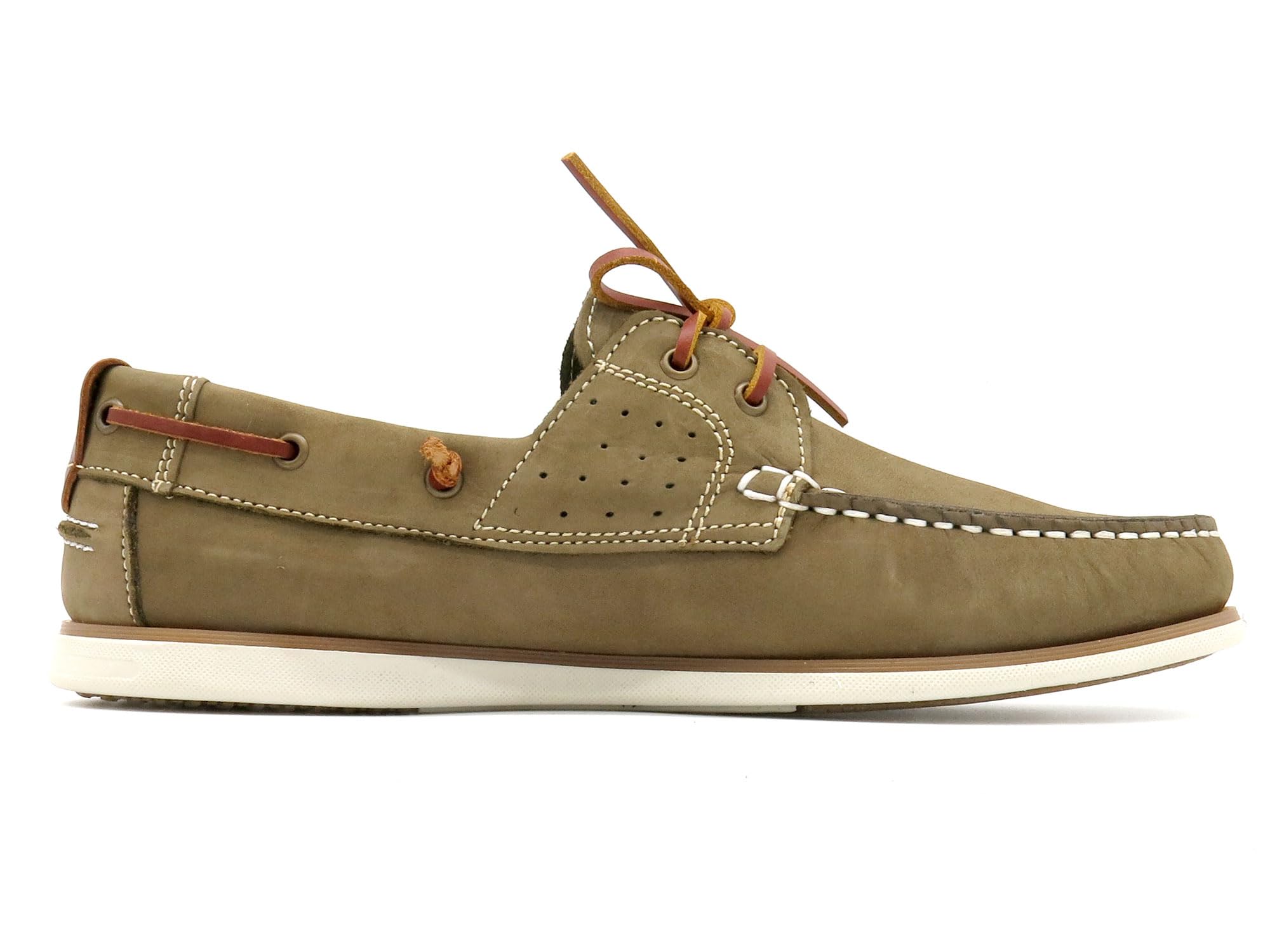 Casual Scarpe da barca da uomo in pelle, cucite con telaio
