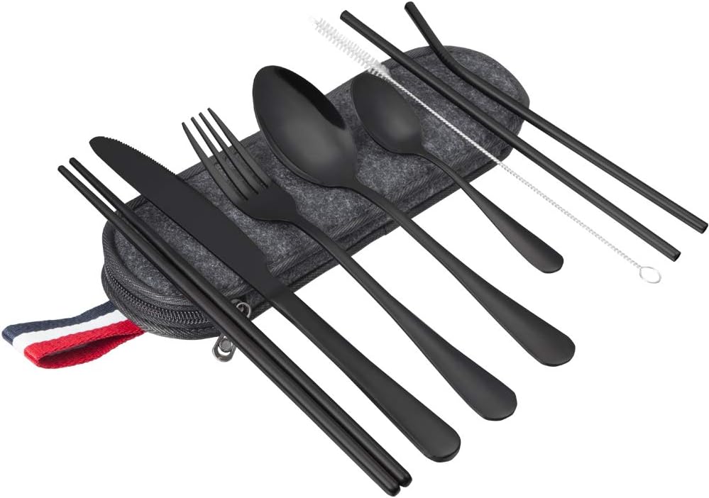 Stainless Steel Flatware Set, Travel Camping Cutlery Set