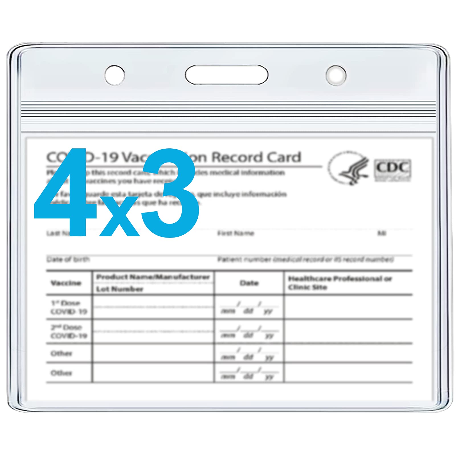 Buy 5 Pack CDC Vaccination Card Protector Vaccination Card Holder 4 