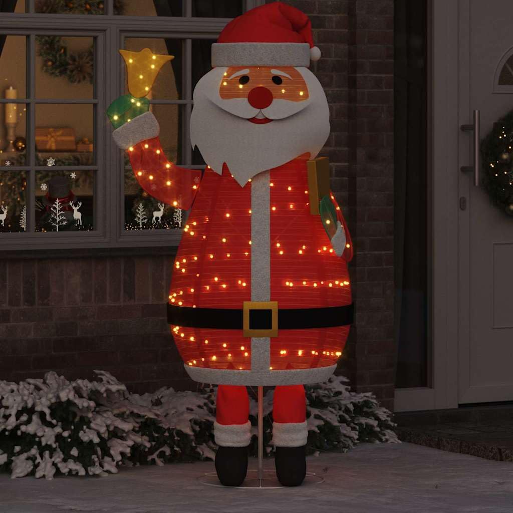 Père Noël Lumineux Résistant aux Intempéries en Tissu 200 LED Décoration Jardin Grand