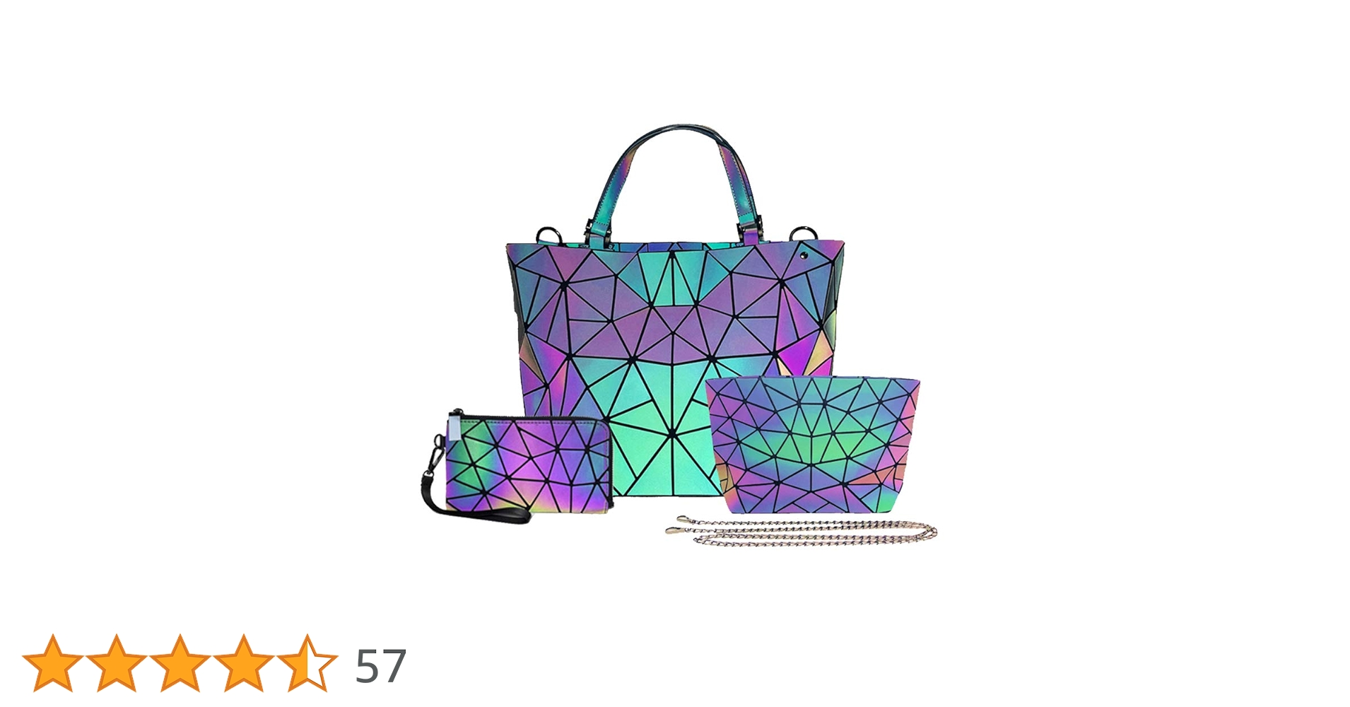 PUCCI 幾何学模様 ハンドバッグ Amazon | 幾何学模様 夜光 ハンドバッグ ホログラフィック 反射