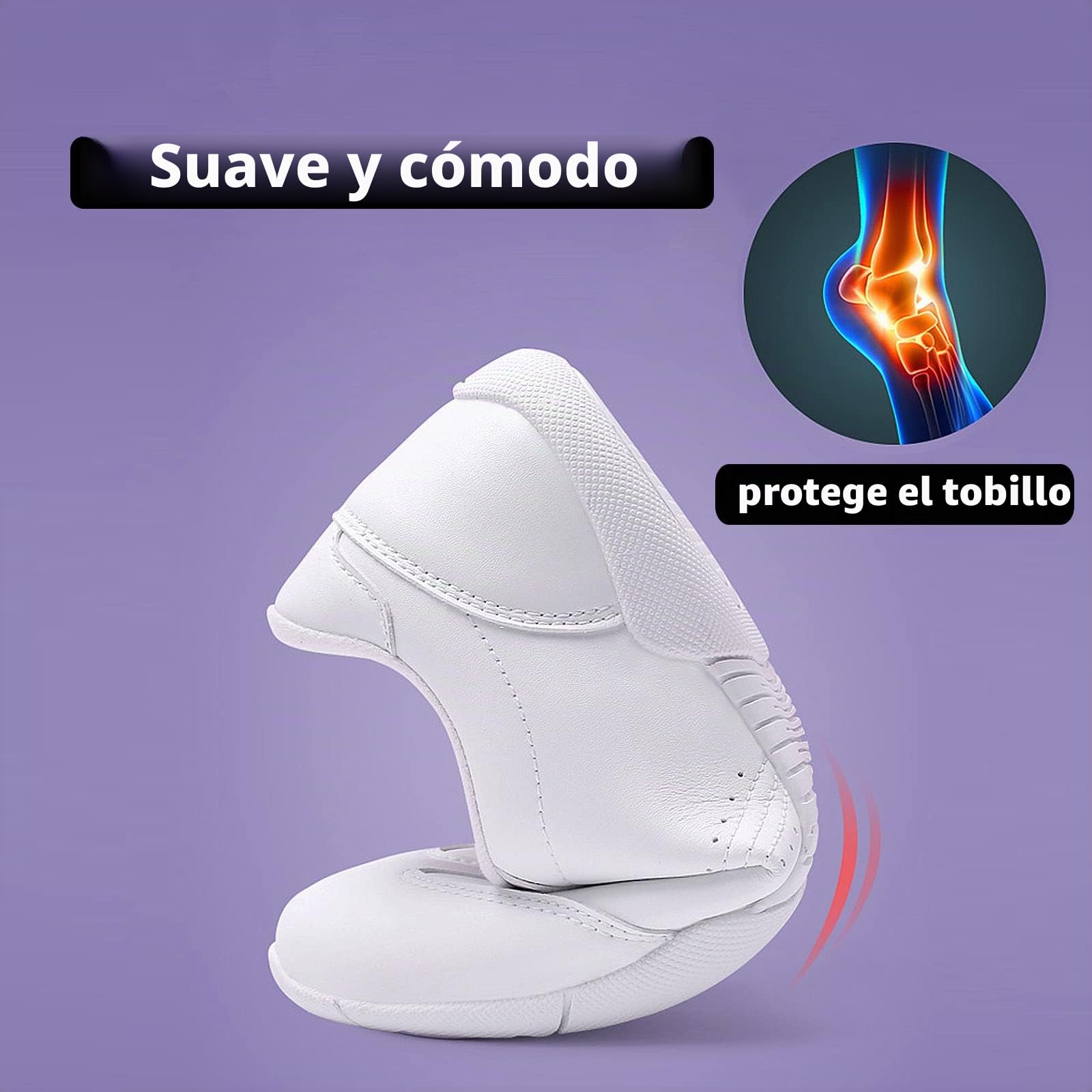Zapatos de porristas para mujer, transpirables, ligeros, blancos, para entrenamiento, fitness, gimnasia, yoga