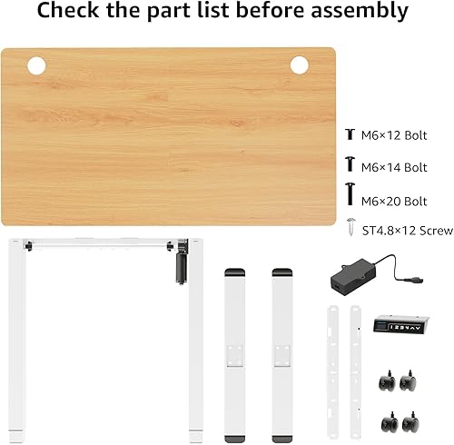 Miniatura 8 de MOUNTUP Escritorio eléctrico de pie ajustable en altura ajustable, escritorio de pie con controlador de memoria, escritorio ergonómico de pie para