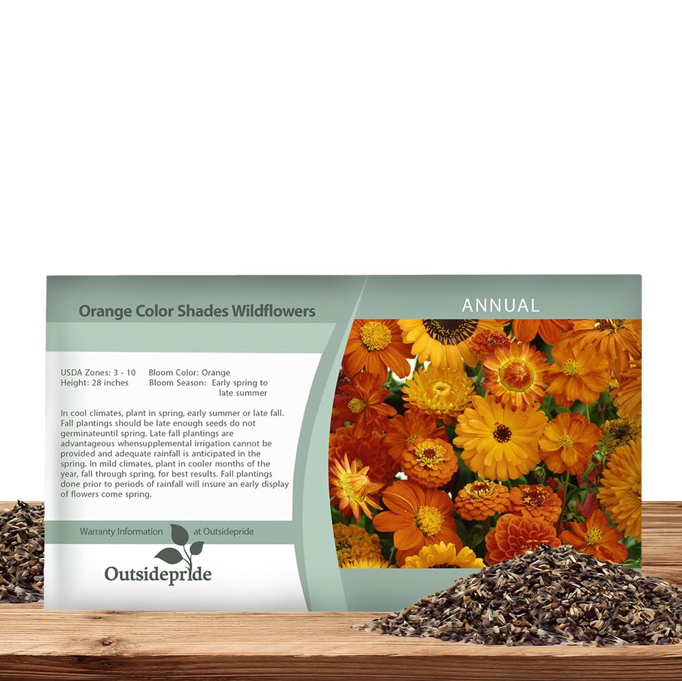 Amazon.com : Outsidepride Orange Wildflower Seed Mix - 5000 Pcs Annual 28"  Tall, Deer-Resistant, Long Blooming Season Flower Seeds for Planting in  Full Sun & Partial Shade Vibrant Gardens & Pollinator-Friendly :