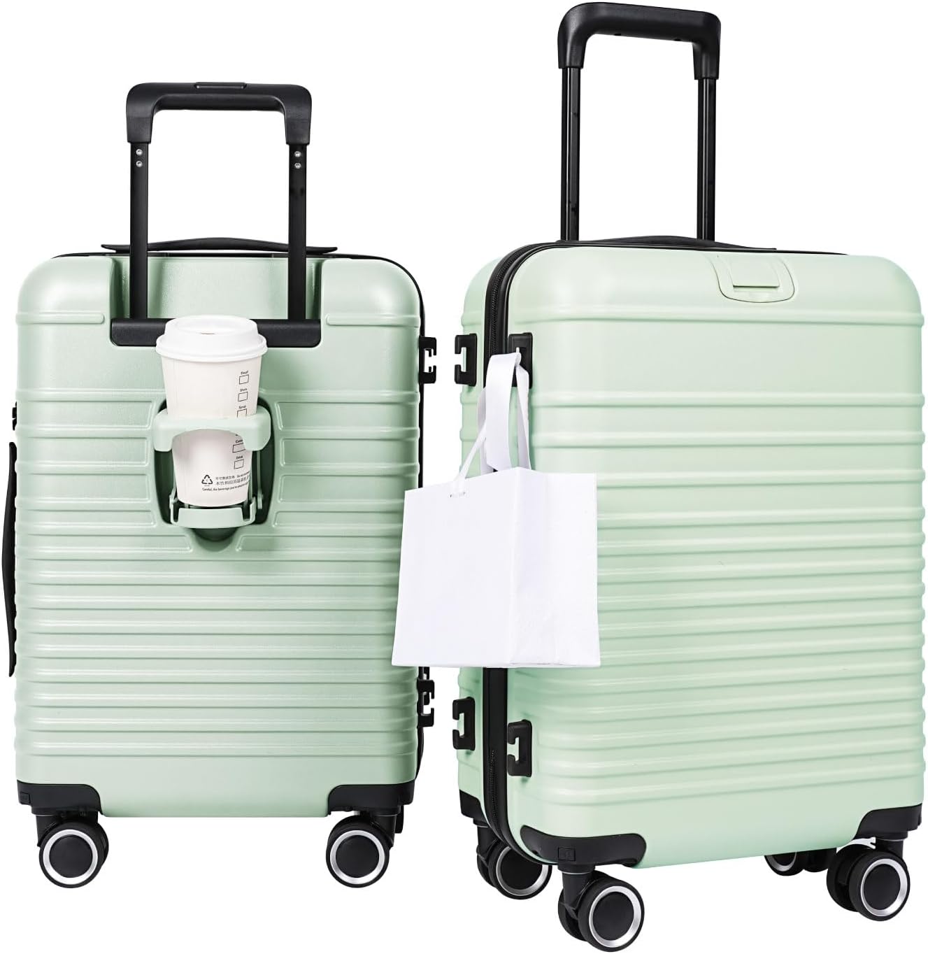 AM Aomoide sc705 Suitcase, Carry-on Suitcase, green (mint green), Small