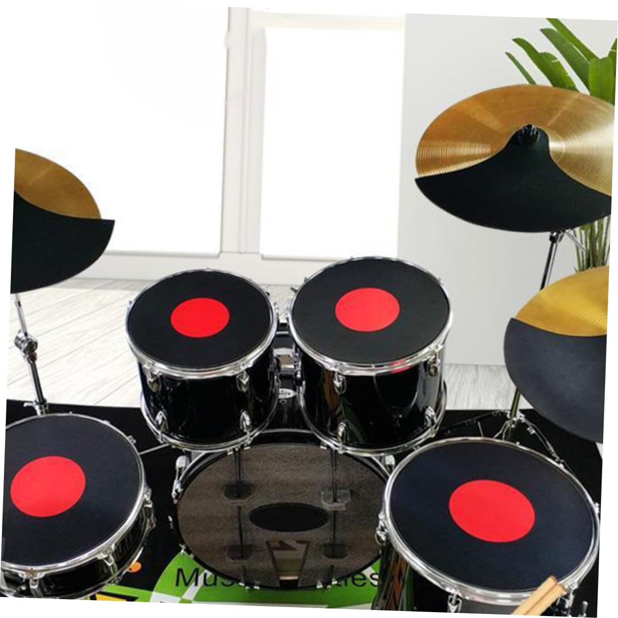 8 Stück Teiliges Drum Dämpfer Pad aus Schallabsorbierendem Wiederverwendbar Leichte Silent Drum Matte für Präzise und Geräuscharmes Schlagzeug Üben
