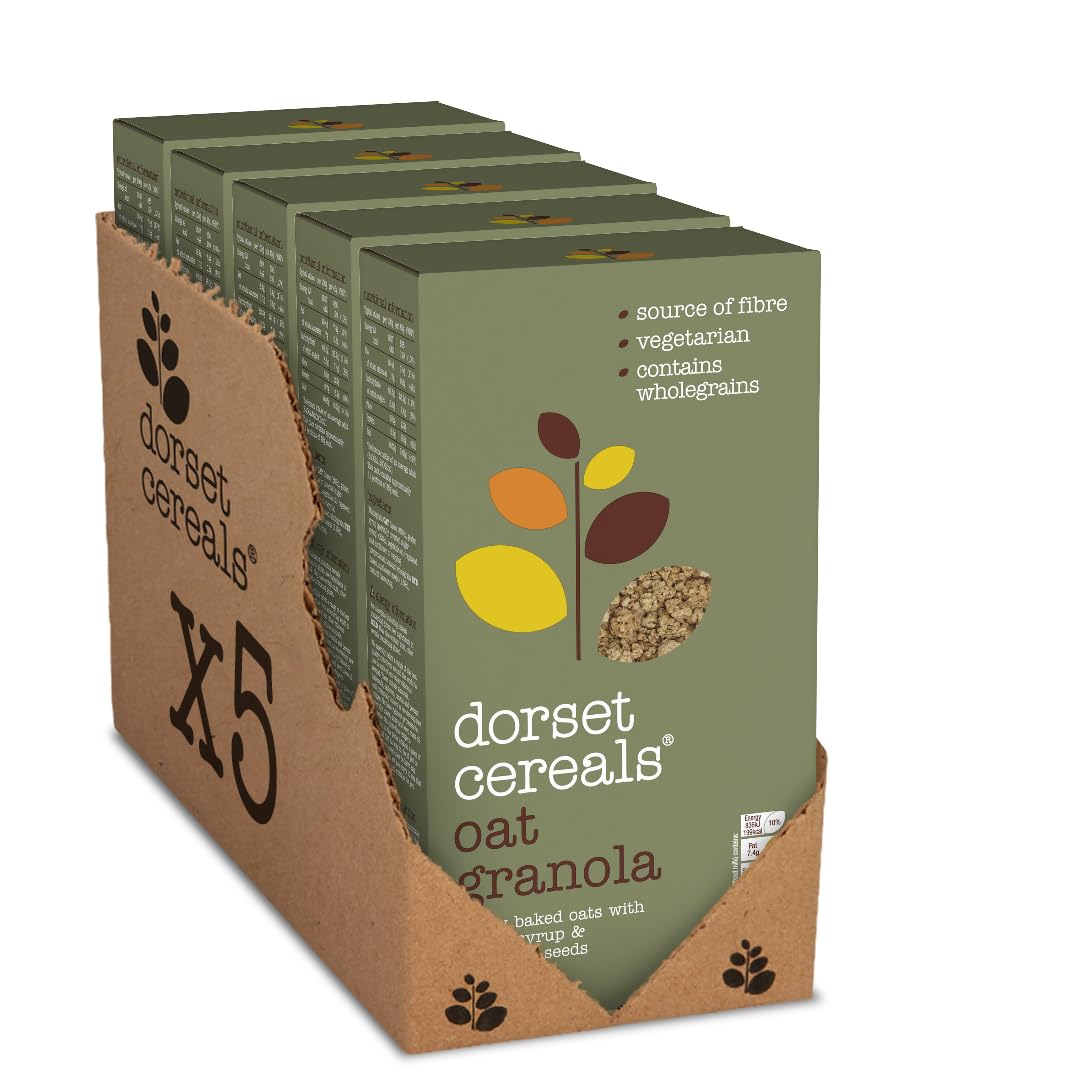 Dorset Cereals Simply Oat Granola | Breakfast | Vegetarian | 5 PACKS of 500g