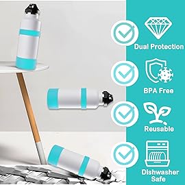 Greant Double Protective Water Bottle Boot compatible with Hydro Flask, Silicone Flex Boot compatible with Hydroflask Boot, Universal Anti-Slip Bottle Sleeve, 3 Sizes to Choose