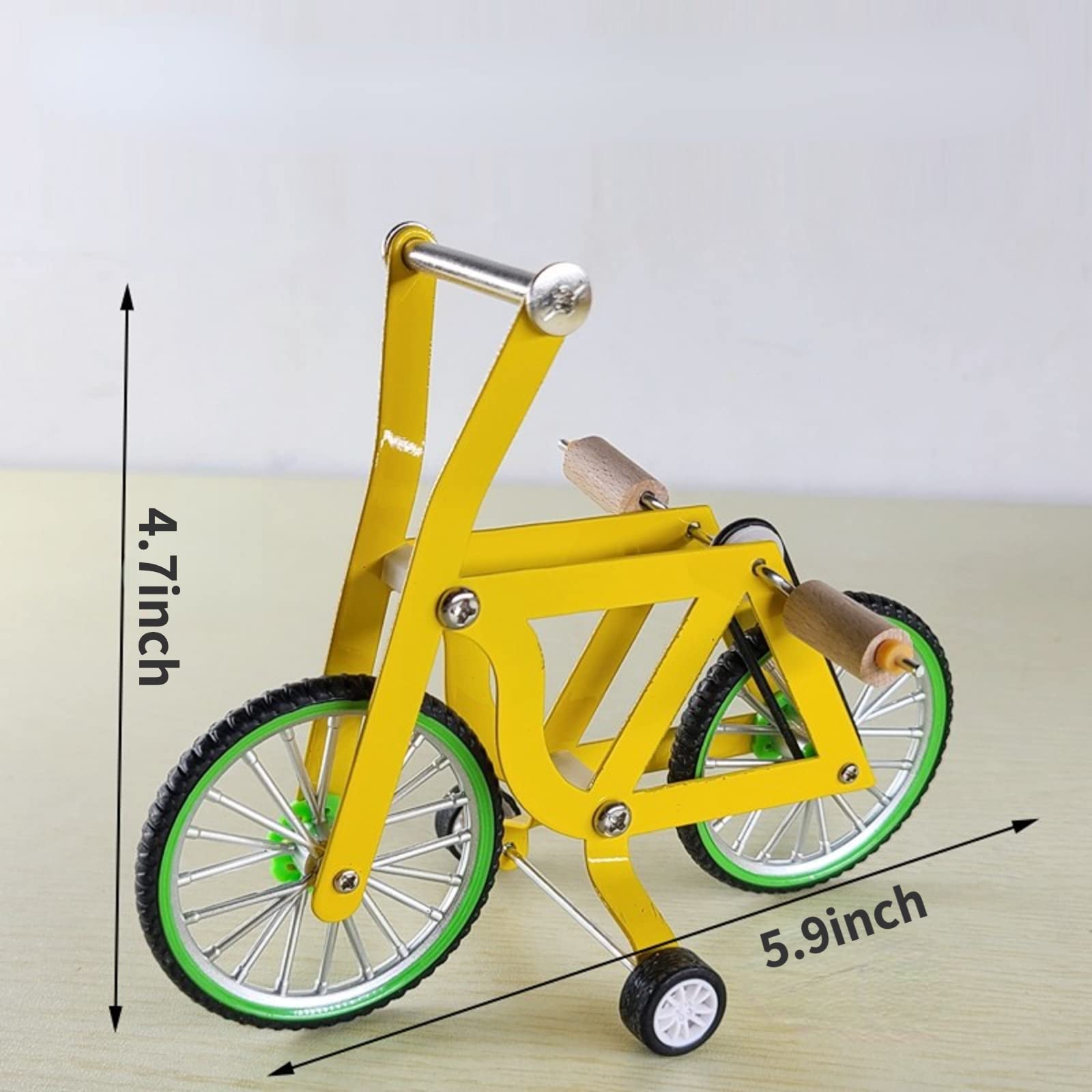 YANQIN Bird Intelligence Training Toy, Parrot Puzzle Bicycle Educational Table Top Trick Prop Foot Talon Toy for Lovebird Conures Parakeet