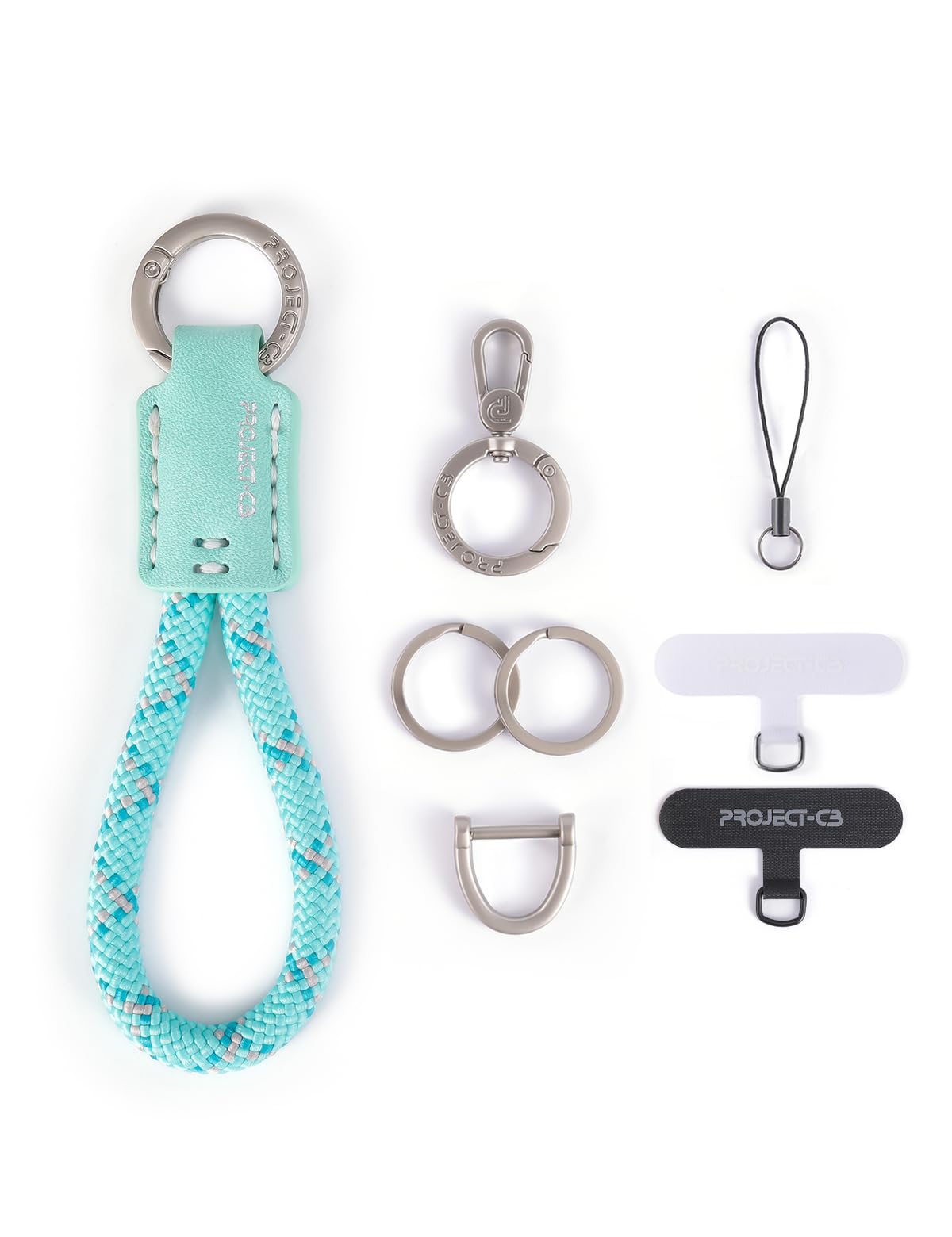 project-cb Phone Finger Ring Strap 1,Tether Tab 2,Phone Lanyard,Key Chain,Phone Accessories(Verdant-S)