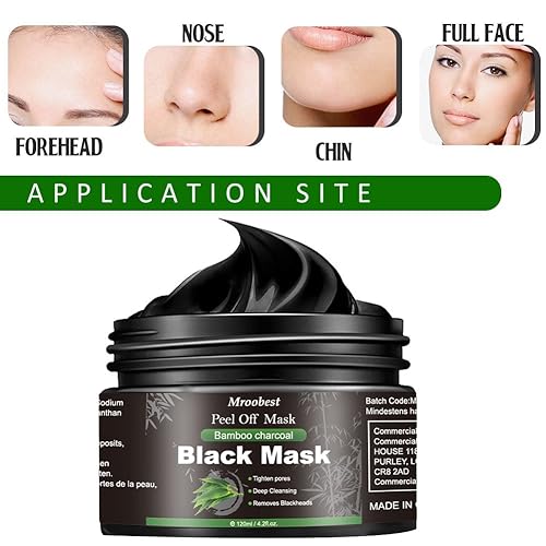 Miniatura 8 de Máscara facial despegable, máscara negra de carbón, mascarilla facial de limpieza profunda, purificación facial y puntos negros limpios, para todo