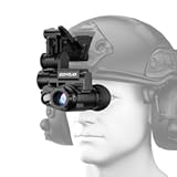 GOYOJO Night Vision Goggles Helmet-Mounted Monocular | 1080P HD NVG with 6X Zoom & Adjustable Infrared | IP66 Waterproof for Hunting, Surveillance, Camping | Built-in Compass (100% Darkness)