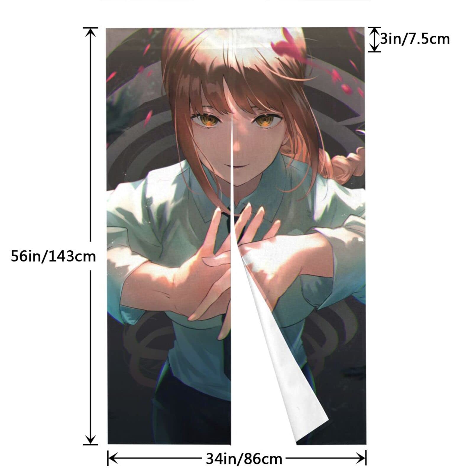 Amazon｜暖簾 チェンソーマン マキマ アニメキャラクター 遮光 玄関