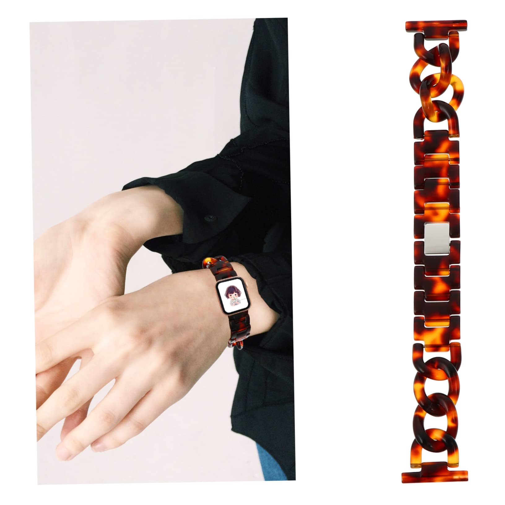 UKCOCO 3 Pcs Denim Chaîne Sangle Poignet Laisse Montre Montre D'Exercice Intelligente Bracelets De Montre À Dégagement Bracelet De Montre Avec Fermoir En Acier Inoxydable