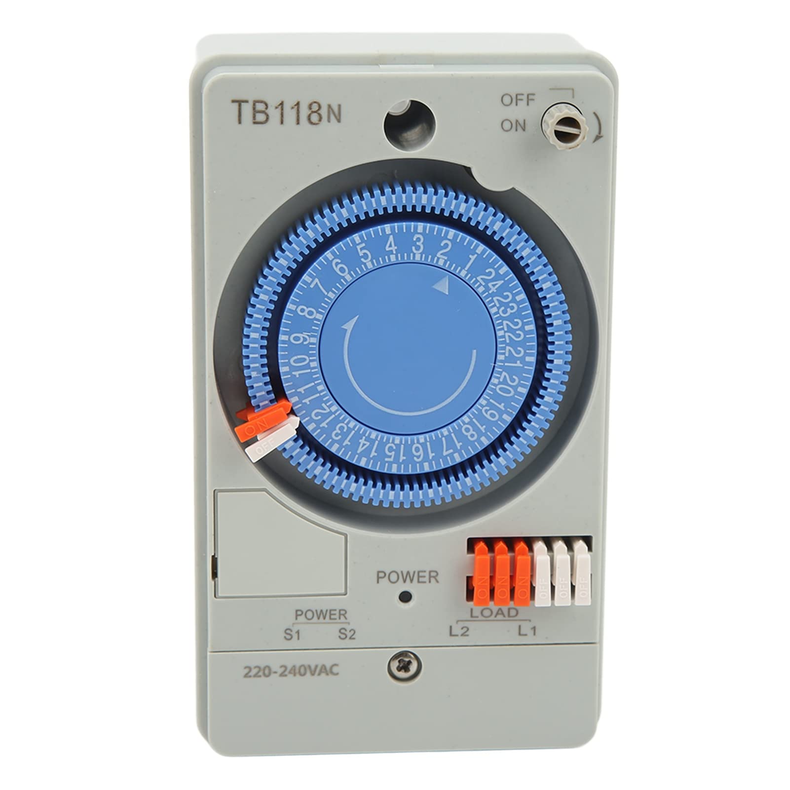 Timer Meccanico, Interruttore Orario Programmabile e Temporizzatore con Struttura Anti Interferenza, per Controllo Automatico di Illuminazione Stradale e Impianti Esterni