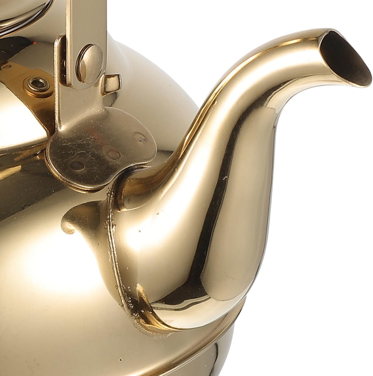 Stovetop Tea Kettle with Infuser 1.5l Gold Stainless Steel Whistling Teapot for Gas and Induction Stove Top Kitchen Use