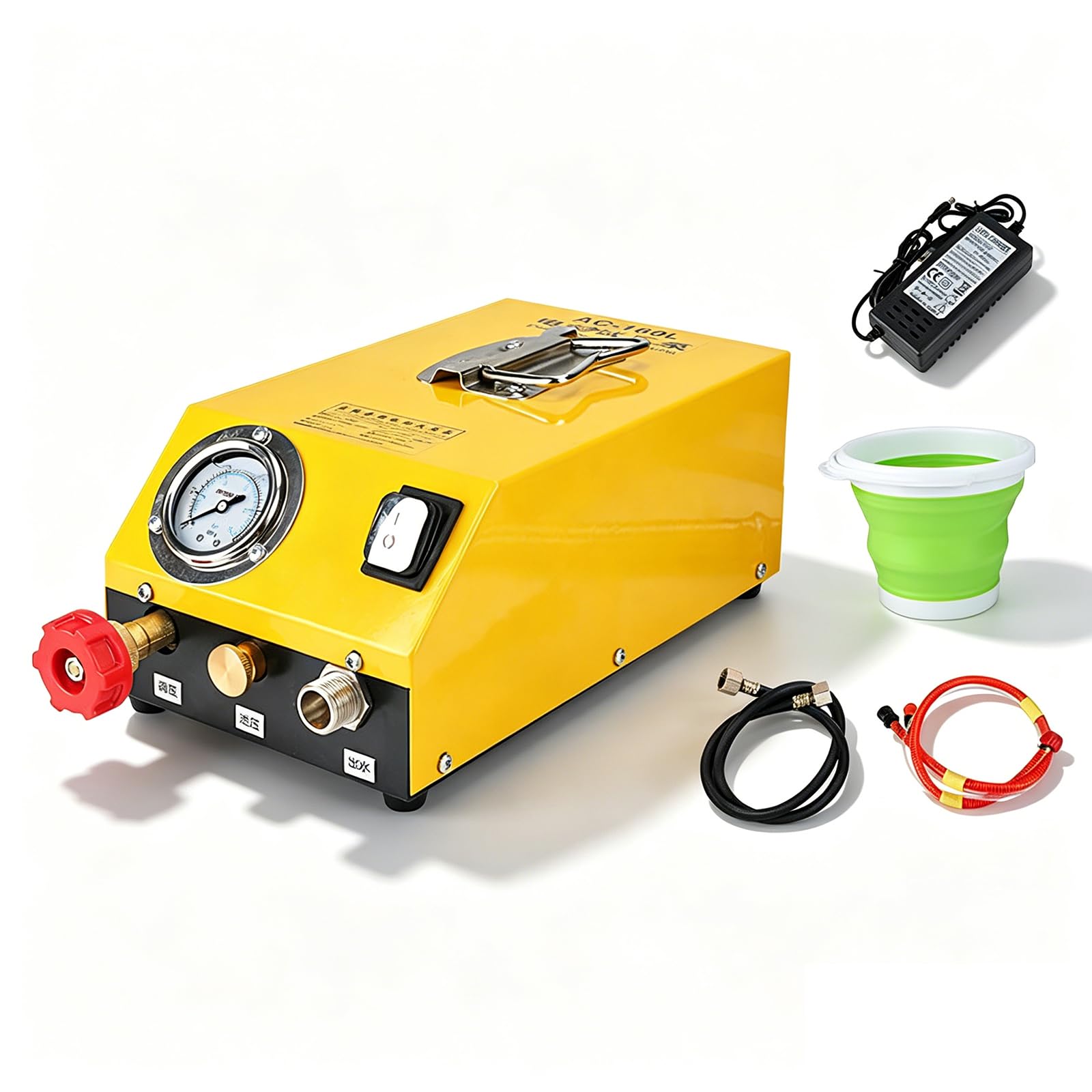 XNXYSMKJ Electric Hydrostatic Test Pump,Hydraulic Manual Water Pipe Leakage Pressure Tester Kit, Adjustable Pressure, For Pipes Leak Detection.Shockproof Pressure Gauge Design (20kg)
