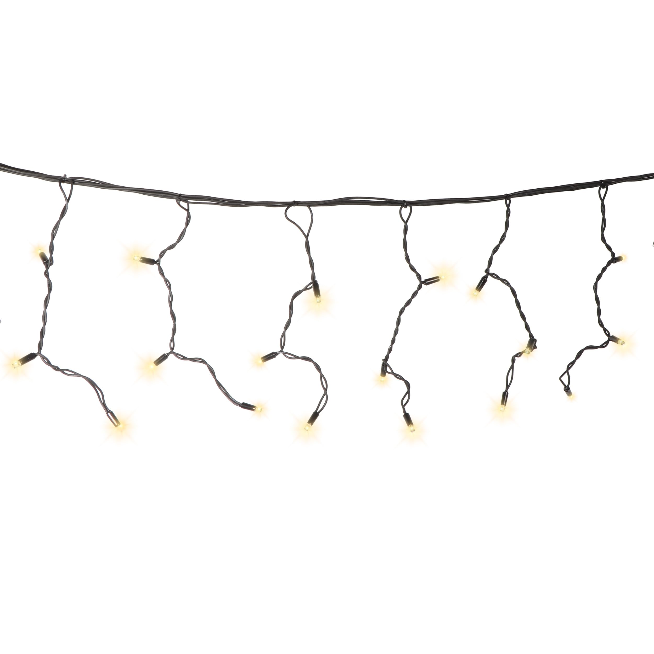 LED Eisregen Lichterkette 3 m 60 LED warmweiß IP44 | Für Innen & Außen | Ideal für Weihnachten, Dach, Balkon & Dekoration