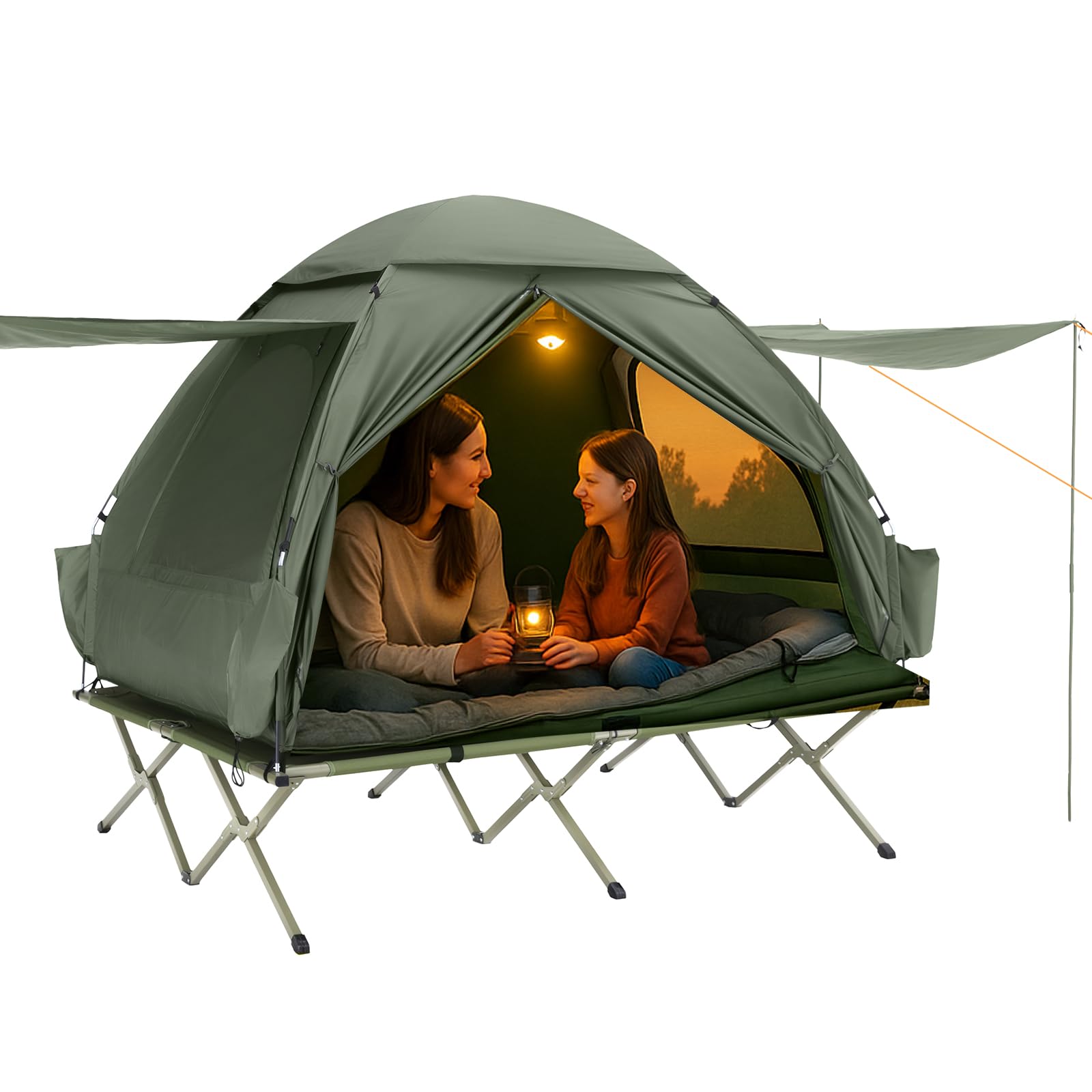 Tente Personnes Tente Lit De Camping Extrieur 5-En-1 Avec Sac De