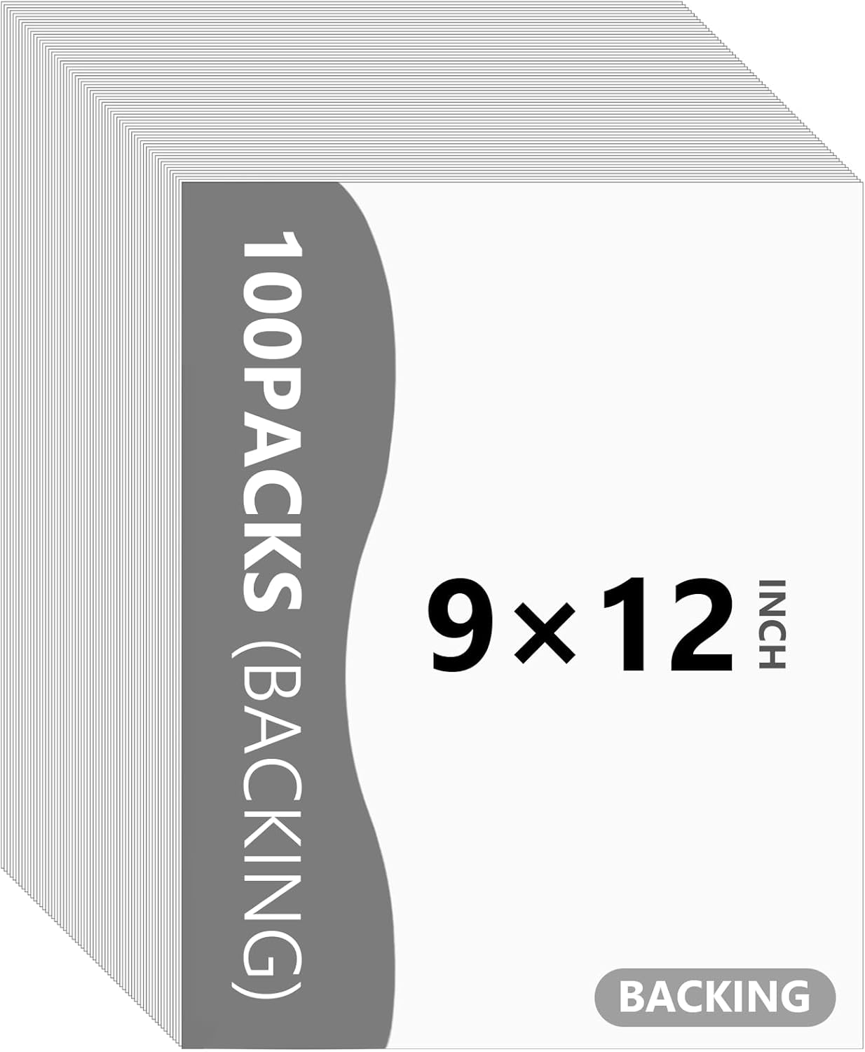 Somime 100 Pack Backing Boards, 9x12 Uncut White Mat Boards, Acid-Free Backerboards for Art Prints, Ideal for Photos, Pictures, Prints, and Frames