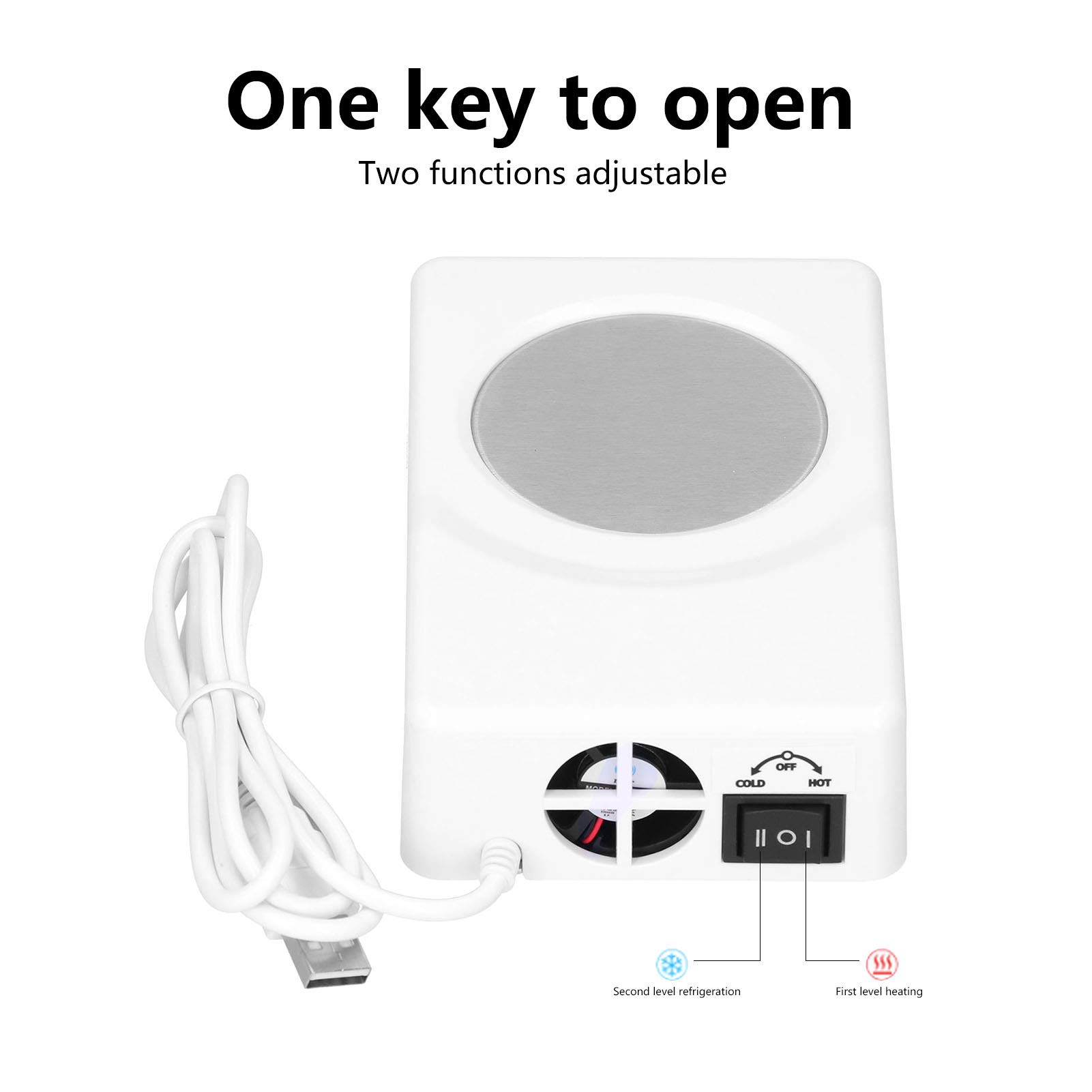 Calentador de café, Enfriador de Tazas USB, Calentador de Tazas eléctrico para Uso en el Escritorio de Oficina en casa, Calentar café, Bebidas, Leche, té