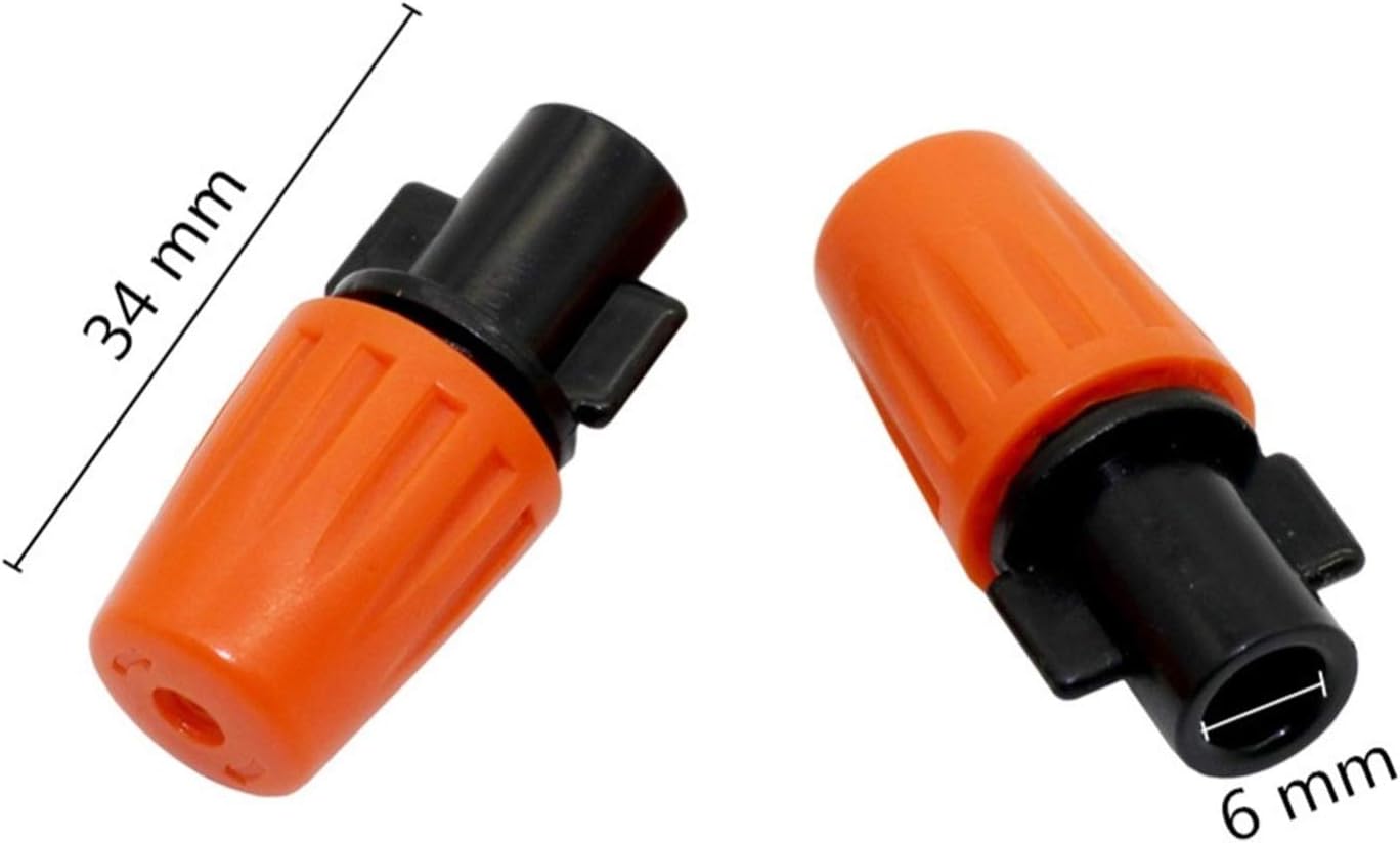 Gardening Irrigation Dripper Atomizing Atomizing Nozzle 6 Mm 360 Degree Automatic Atomizing Sprayer Garden Irrigation Droplet Sprinkler 300 Pcs