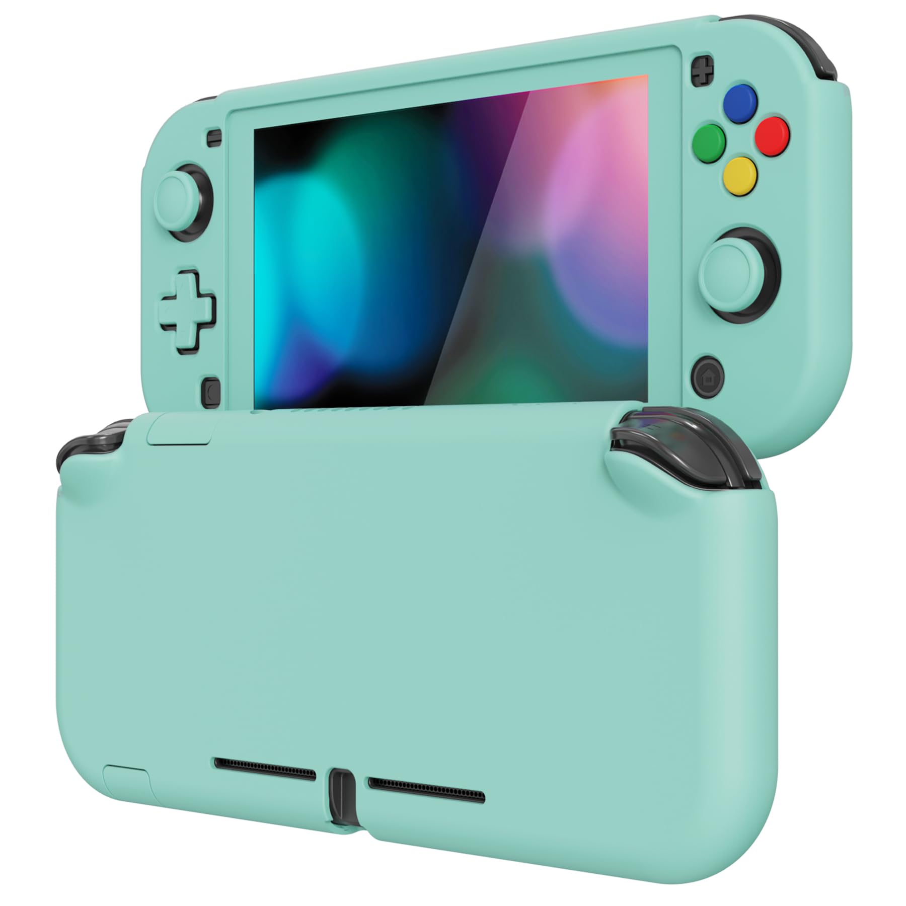 eXtremeRate PlayVital Funda para Nintendo Switch Lite, Carcasa Protectora con Protector de Pantalla de Vidrio Templado, Protector Duradero, Accesorios para Switch Lite (Clásico SFC SNES EU) — view 12