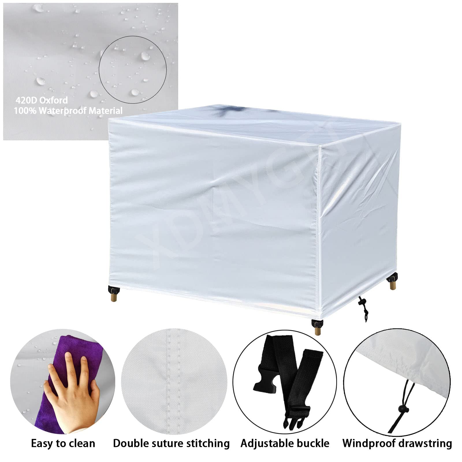 Gralara Deck Box Cover Housse Rectangulaire En Oxford 210D Étanche Avec