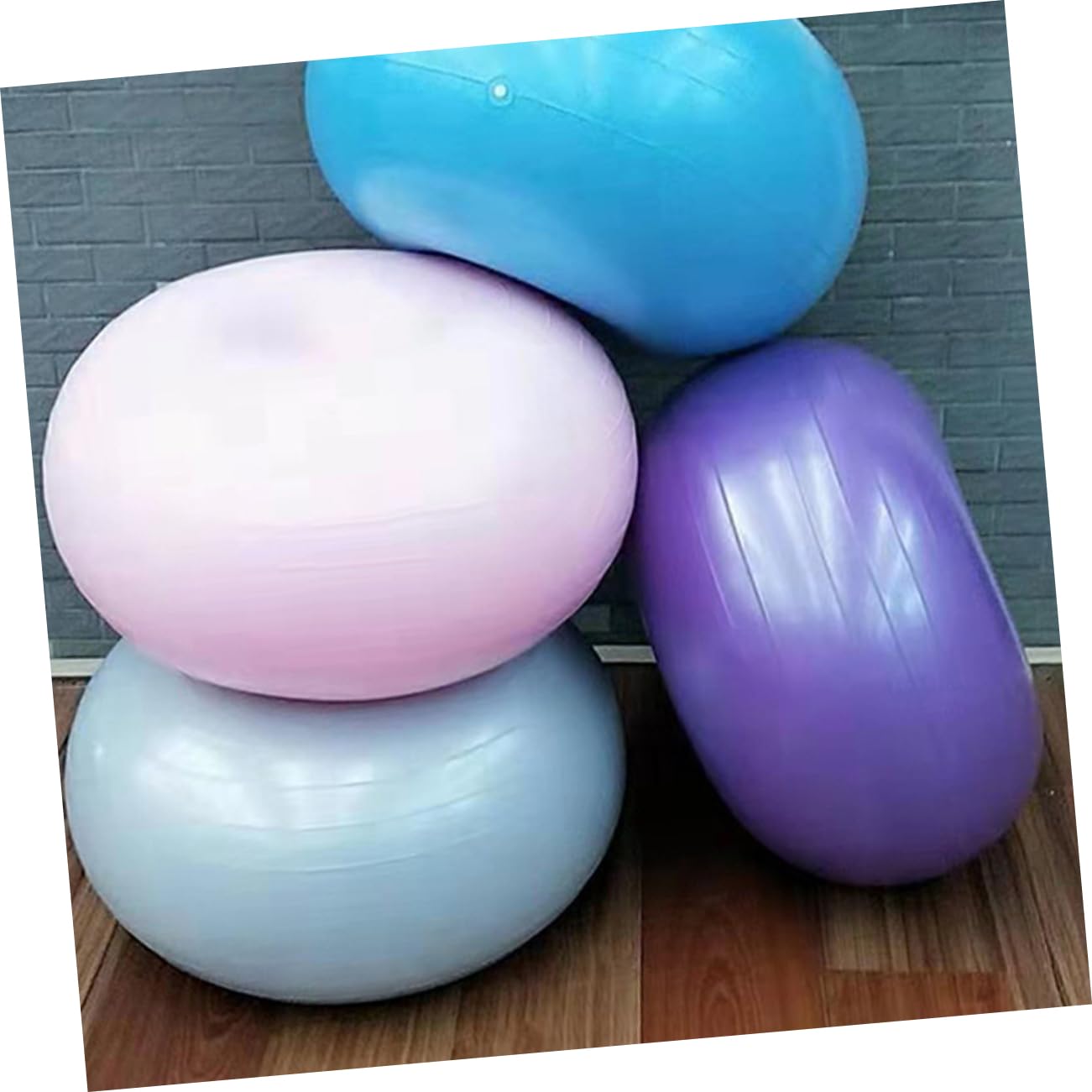 Mikinona Pelota de Ejercicio Antiexplosión de PVC para Yoga y Pilates con Superficie Antideslizante Balón de Equilibrio y Fitness para Entrenamientos Casa Incluye Bomba de Aire
