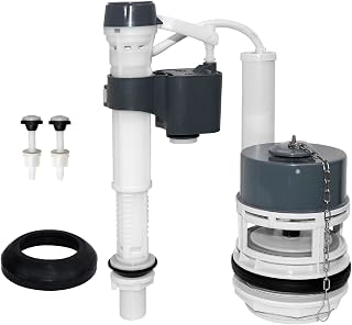 Universal 3-Inch Toilet Flush Valve Repair Kit for 2-Piece Toilets - Upgraded Version, Includes Flush Valve, Adjustable Fill Valve, Gaskets, Bolts