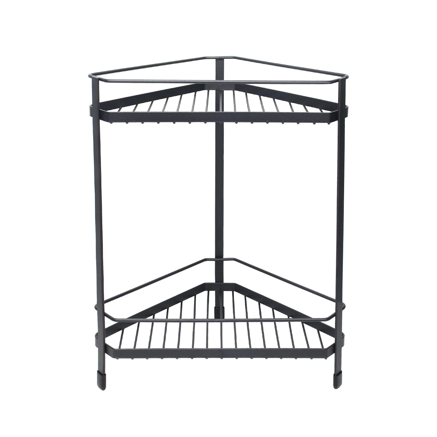 JINGHUANMEI Space Saving Corner Storage Rack Shelf for Toiletries Cosmetics and Condiment,Black