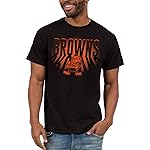 Junk Food Clothing x NFL - Cleveland Browns - Team Spotlight - Unisex Adult Short Sleeve Fan T-Shirt for Men and Women - Size 3X-Large