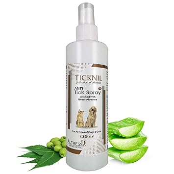 ALTRESSA Ticknil Flea and Tick Spray for All Types of Dogs & Cats, with Neem & Aloe Vera