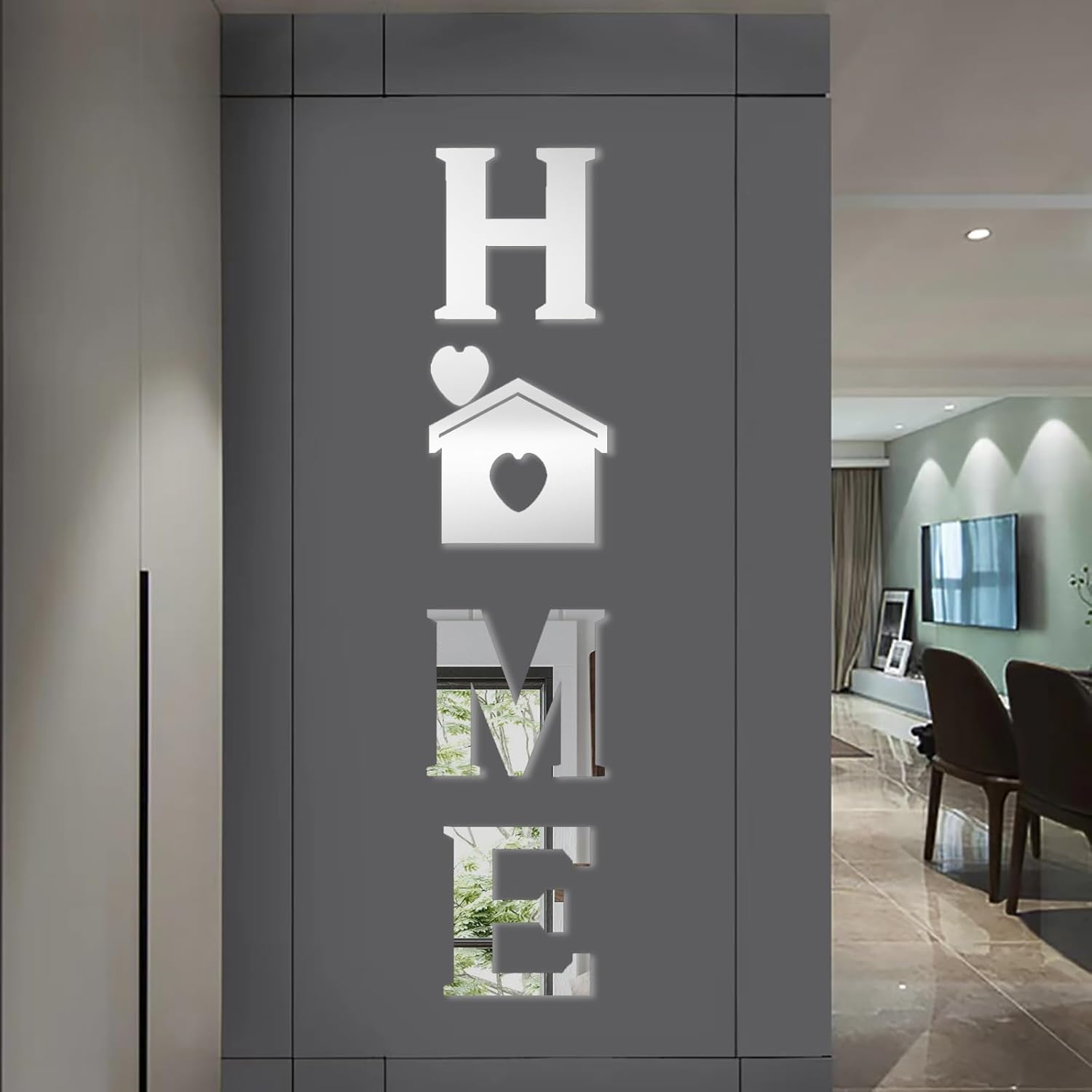 Wall Decor Home Letter Signs Acrylic Mirror Stickers Wall Decorations for Living Room Bedroom Home Decor